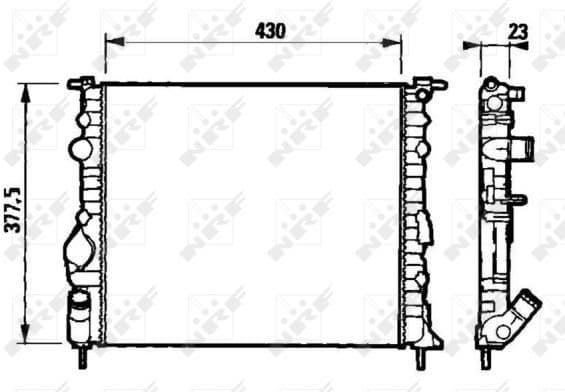 Radiator, engine cooling 58192