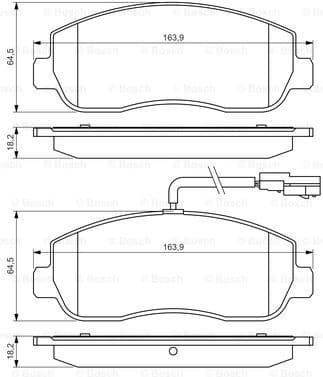 Brake Pad Set, disc brake 0986494498 - image 7