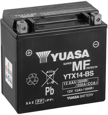 Starter Battery Maintenance Free YTX14-BS