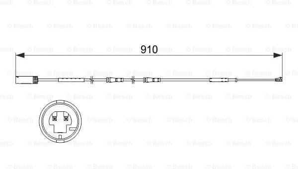 Warning Contact, brake pad wear 1987473522