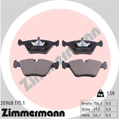 Brake Pad Set, disc brake 20968.175.1