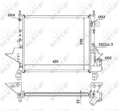 Radiator, engine cooling 509513