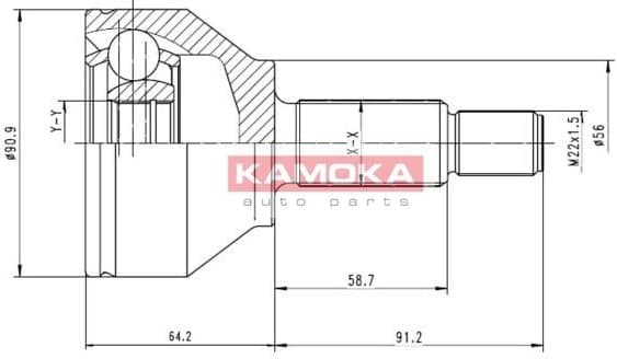 Joint Kit, drive shaft 6040