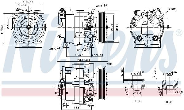 Compressor, air conditioning ** FIRST FIT ** 890187