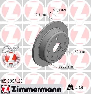 Brake Disc COAT Z 185.3954.20