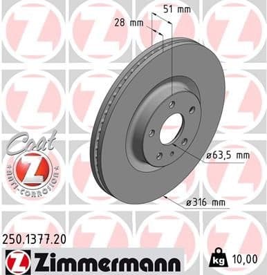 Brake Disc COAT Z 250.1377.20