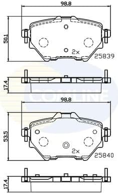 Brake pads rear CBP32234