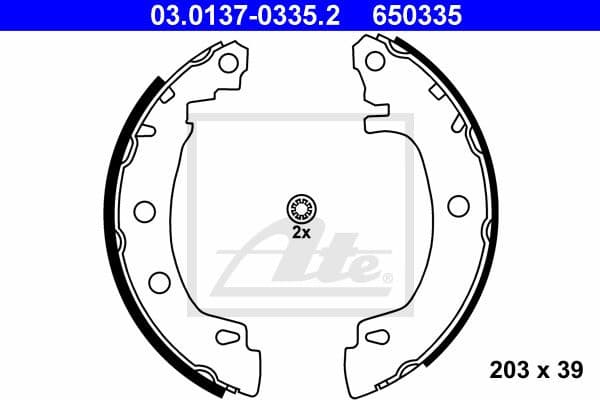 Brake Shoe Set 03.0137-0335.2