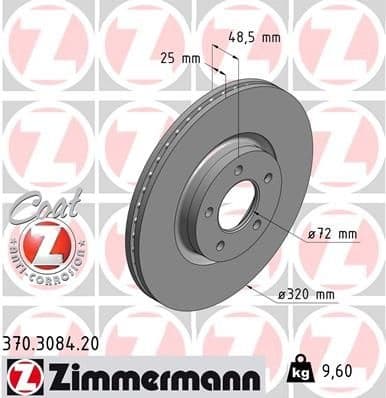 Brake Disc COAT Z 370.3084.20