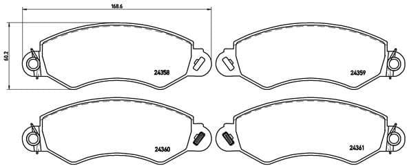 Brake Pad Set, disc brake PRIME LINE PB1002