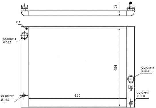 Radiator, engine cooling 58320