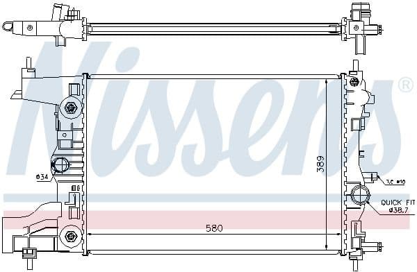 Radiator, engine cooling 630728