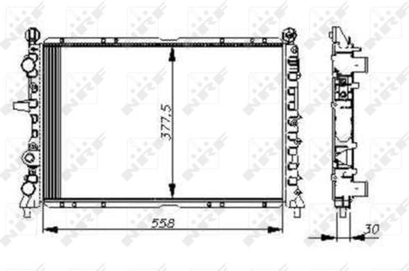 Radiator, engine cooling 54502