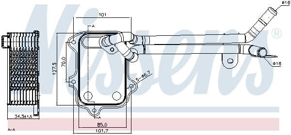 Oil Cooler, engine oil ** FIRST FIT ** 90679