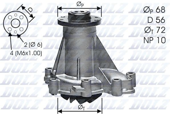 Water Pump, engine cooling M276