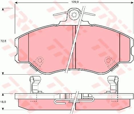 Brake Pad Set, disc brake GDB3089