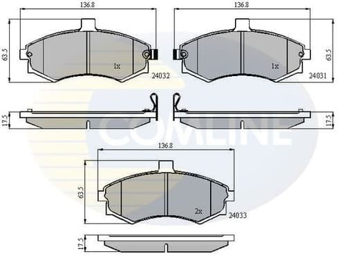 Brake pads front CBP31176