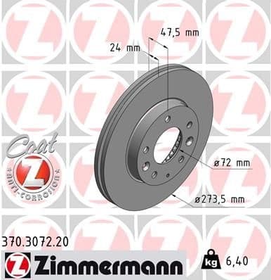 Brake Disc COAT Z 370.3072.20