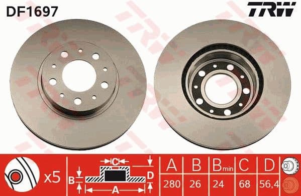 Brake Disc DF1697