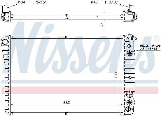 Radiator, engine cooling 67600