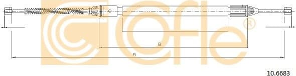Cable Pull, parking brake 10.6683