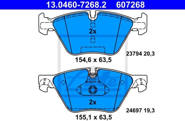Brake Pad Set, disc brake 13.0460-7268.2 - image 2