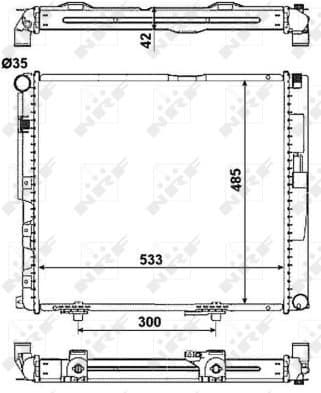Radiator, engine cooling EASY FIT 516572