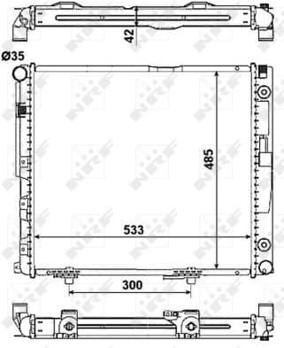 Radiator, engine cooling EASY FIT 516573