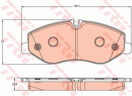 Brake pads front, Top Quality GDB2103