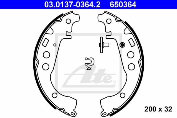 Brake Shoe Set 03.0137-0364.2