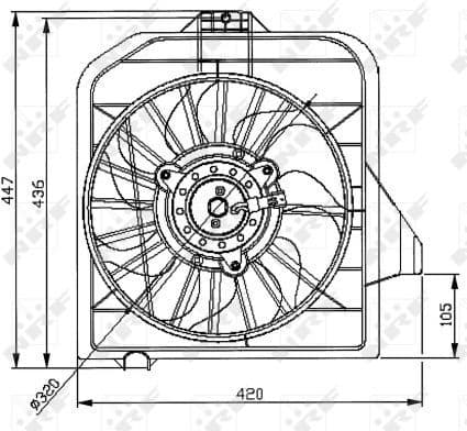 Fan, engine cooling 47032