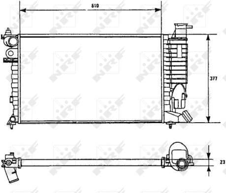 Radiator, engine cooling 58961