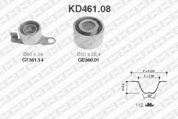 Timing Belt Kit KD461.08