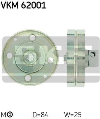 Belt Tensioner, V-ribbed belt VKM 62001