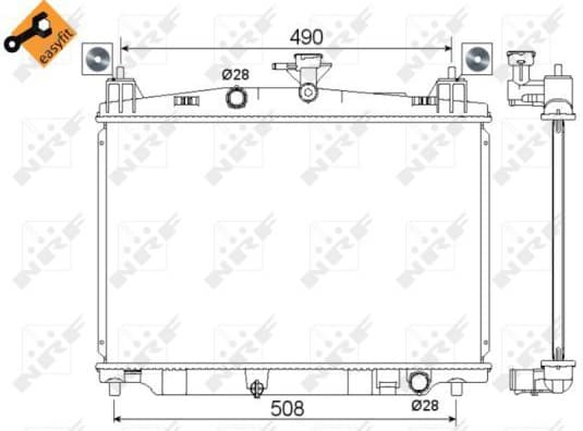 Radiator, engine cooling EASY FIT 53751