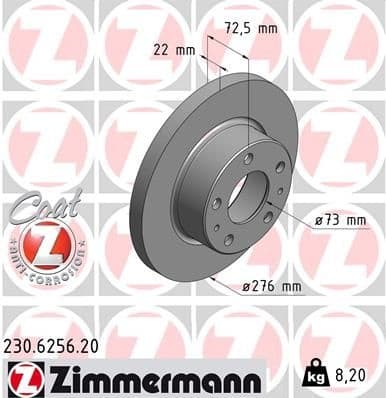 Brake Disc COAT Z 230.6256.20