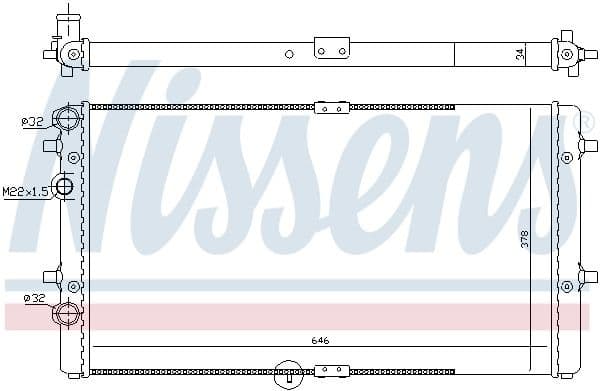 Radiator, engine cooling 67301