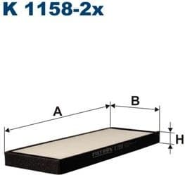 Filter, cabin air K1158-2X