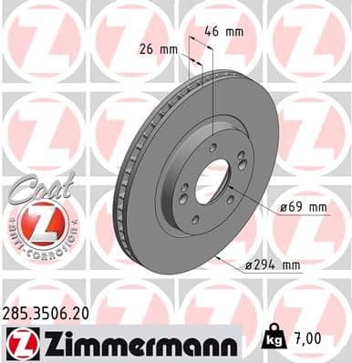 Brake Disc COAT Z 285.3506.20