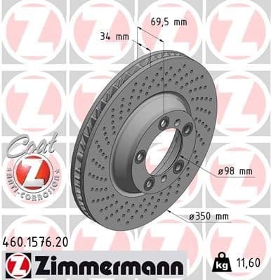 Brake Disc COAT Z 460.1577.20
