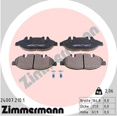 Brake Pad Set, disc brake 24007.210.1