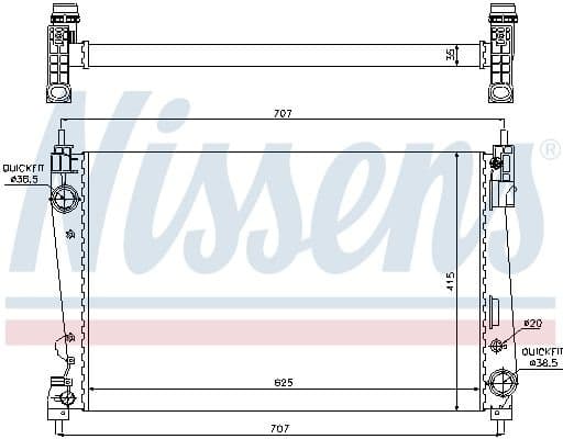 Radiator, engine cooling 61916