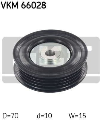 Deflection/Guide Pulley, V-ribbed belt VKM 66028