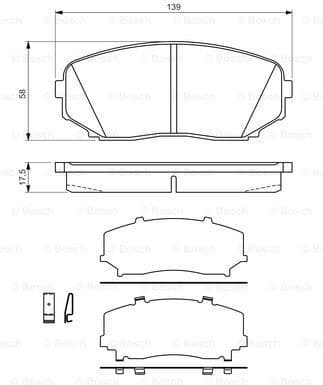 Brake Pad Set, disc brake 0986494375 - image 8