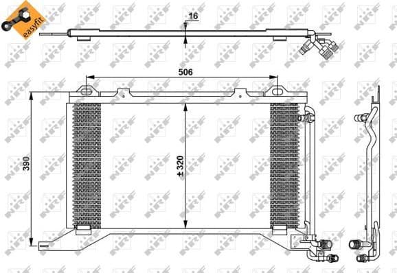 Condenser, air conditioning EASY FIT 35245