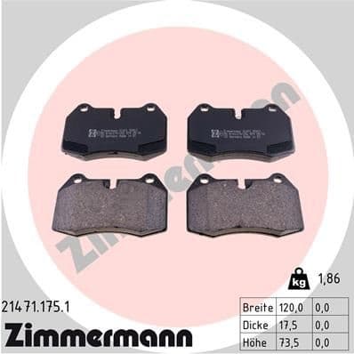 Brake Pad Set, disc brake 21471.175.1