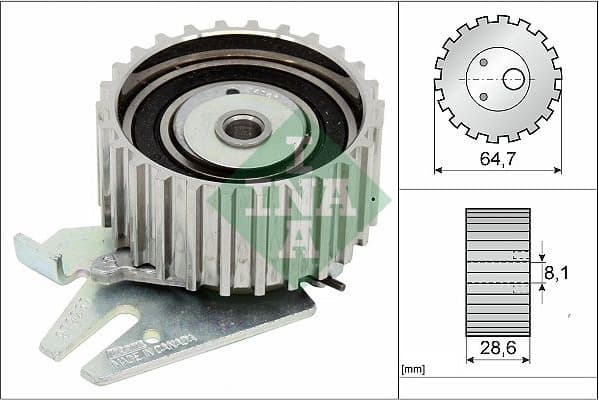 Tensioner Pulley, timing belt 531025430