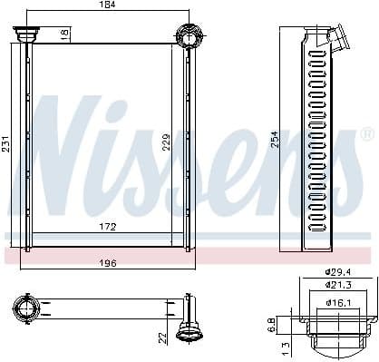 Heat Exchanger, interior heating ** FIRST FIT ** 72987