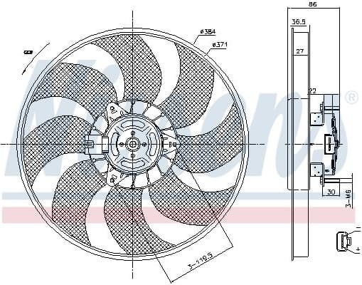 Fan, engine cooling 85779