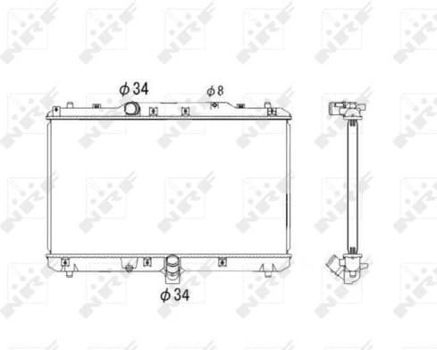 Radiator, engine cooling 53579